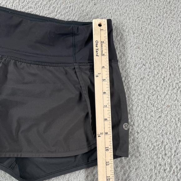Lululemon Run Times Short II* 4" Black Size 6 Womens Athletic Comfort Workout - Picture 3 of 8